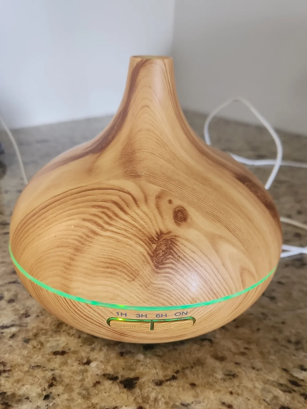 Wood Grain Ultrasonic Aroma Diffuser - Light Brown